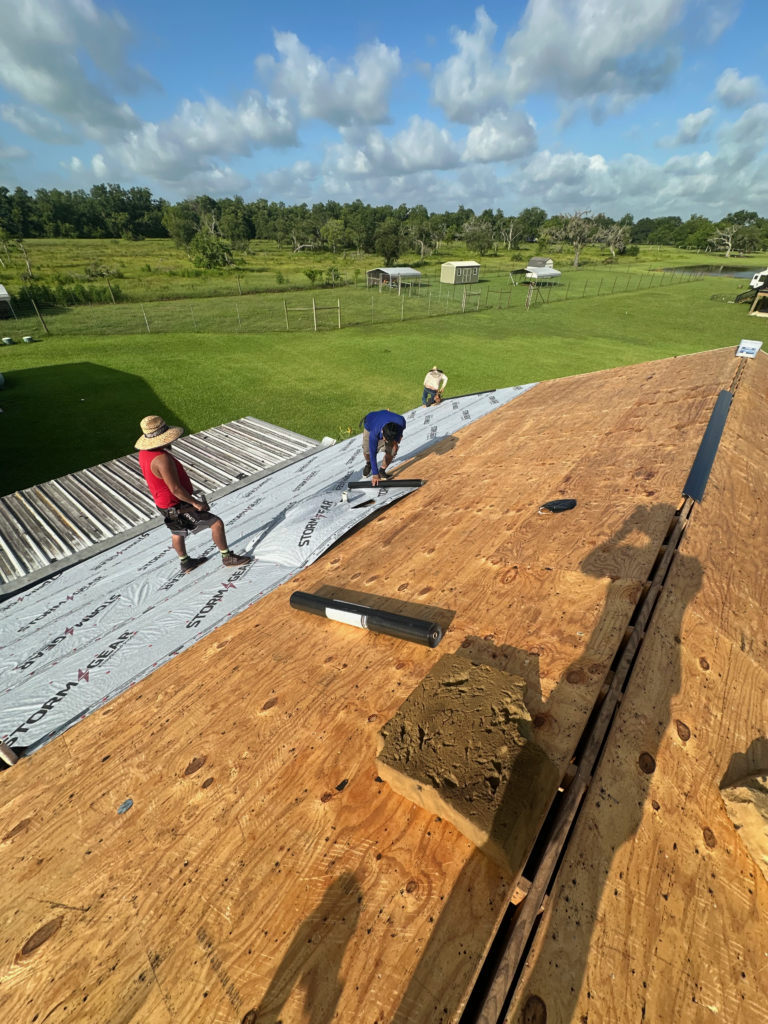 Right Time Roofing crew on the job